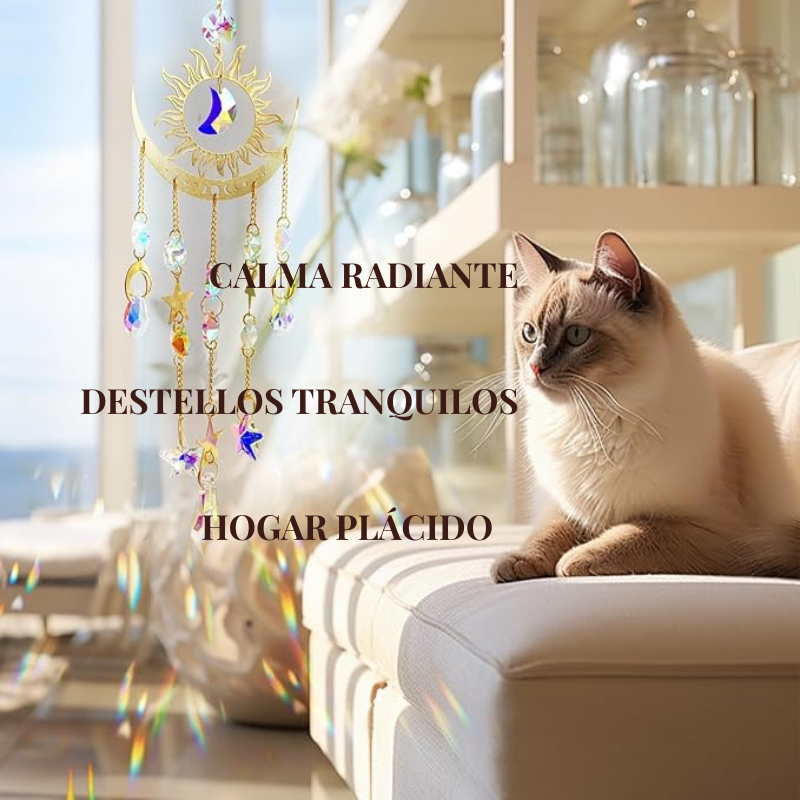 Atrapasol destellos gato relajado